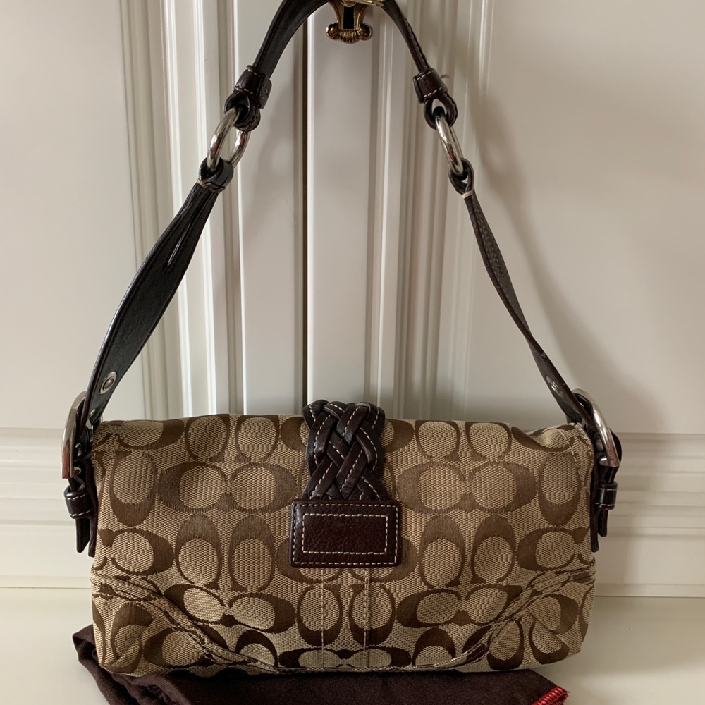 Coach 6280 Brown Soho Signature Bag Jacquad - Picture 3 of 9
